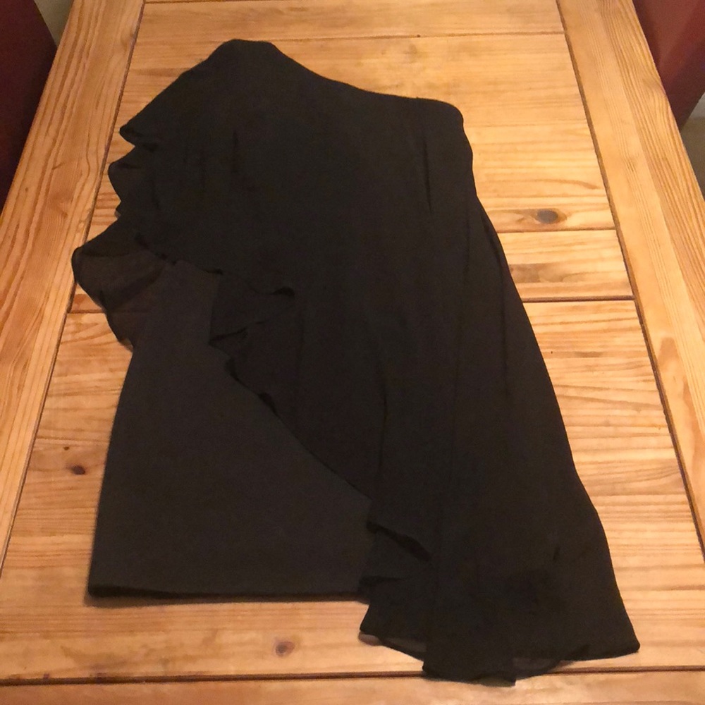 Black one shoulder CK cocktail dress. Worn once.